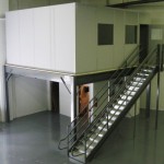 Testing Company Uses Modular Office and Mezzanine to Create Office and Work Space